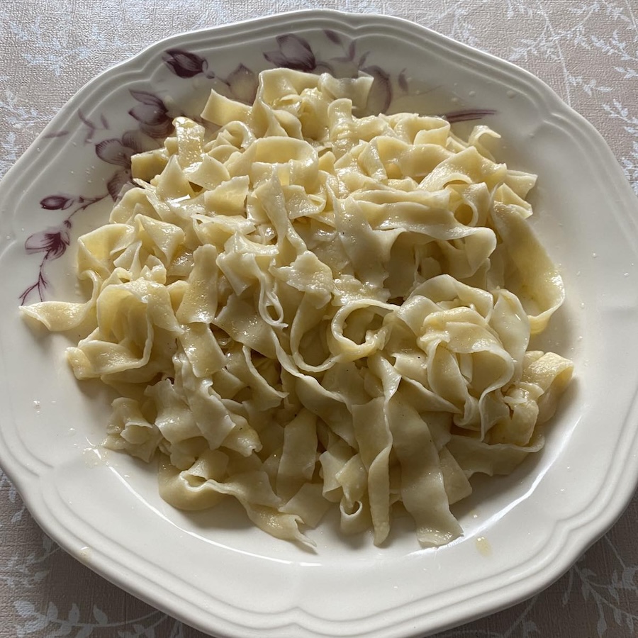 Bosnian homemade pilav with butter